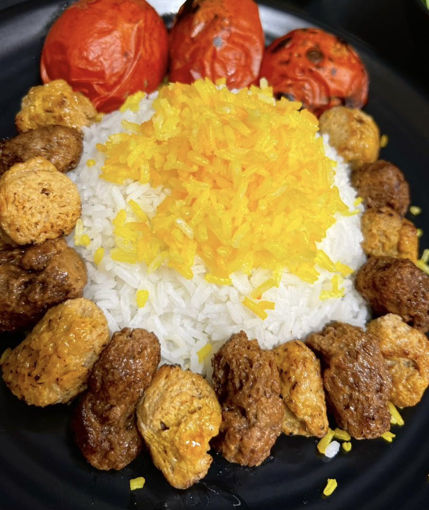 تصویر  چلو کباب چنجه میکس